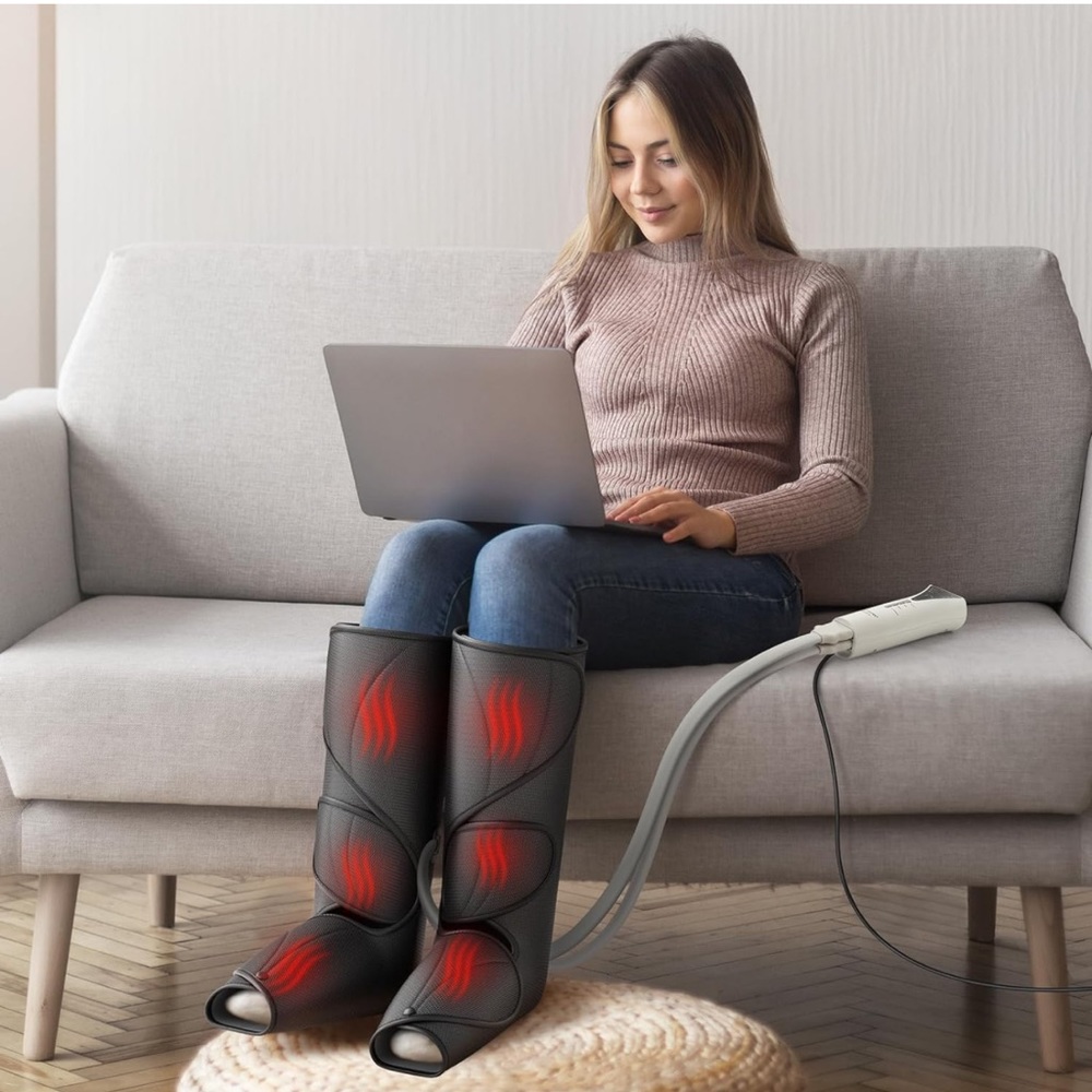 Leg Massager with Heat Air Compression Massage